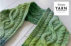 YARN The After Party no. 12 Mossy Cabled Scarf by Carmen Jorissen
