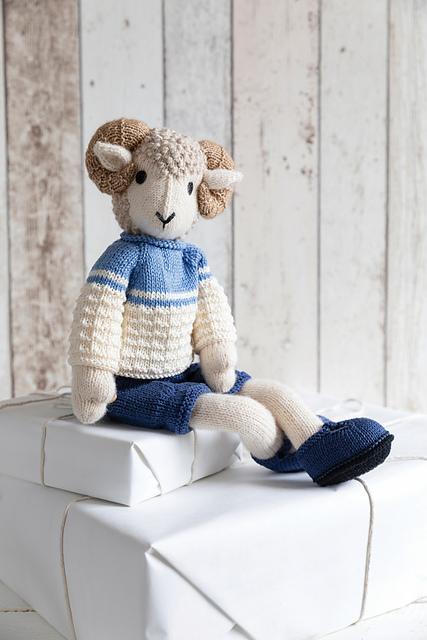 Knitted Animal Friends by Louise Crowther KIT - Harry The Ram - Yarn Only