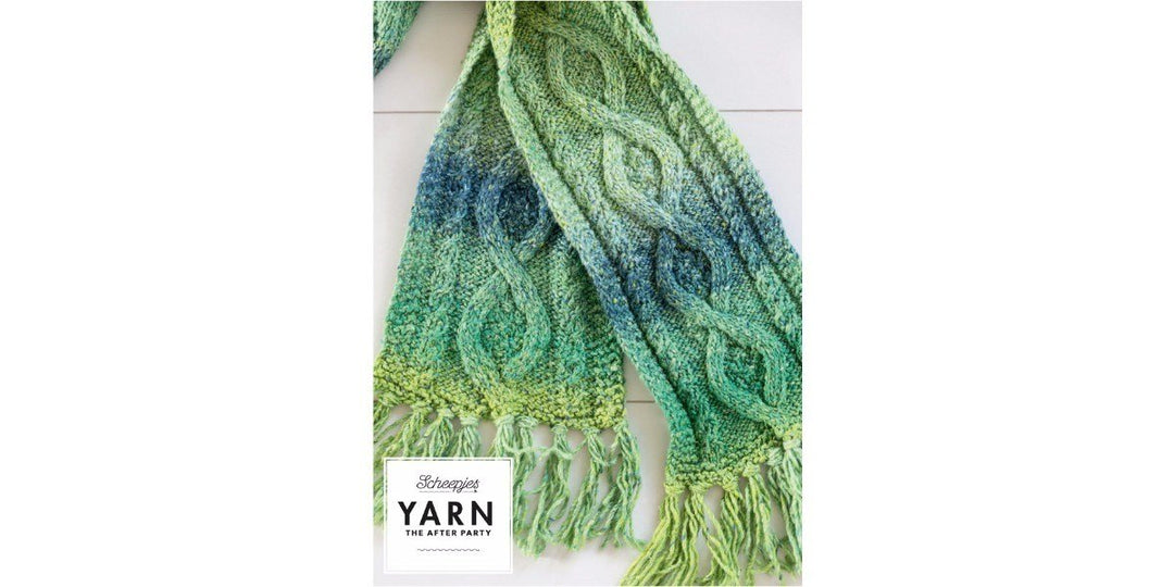 YARN The After Party no. 12 Mossy Cabled Scarf by Carmen Jorissen