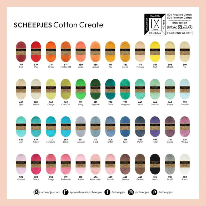 NEW!! Scheepjes Cotton Create 726 Weave - PREORDER