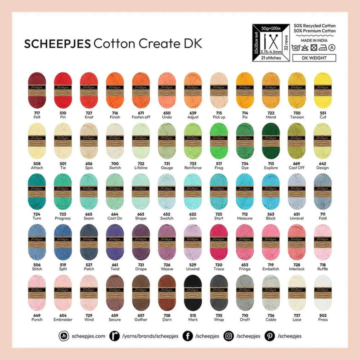 NEW!! Scheepjes Cotton Create 563 Block - PREORDER