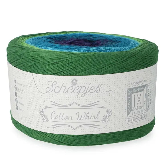 NEW!! Scheepjes Cotton Whirl 730 Berry Breeze - 100% Organic Cotton