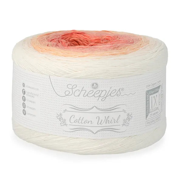 NEW!! Scheepjes Cotton Whirl 736 Cinderlight - 100% Organic Cotton
