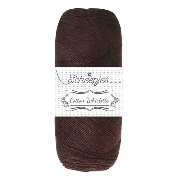 NEW!! Scheepjes Cotton Whirlette - 822 Dark Chocolate