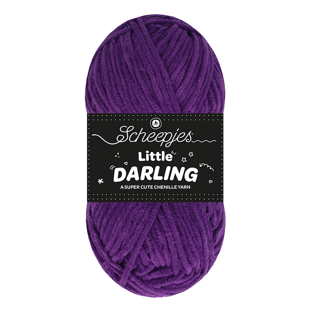 NEW!! Scheepjes Little Darling - Chenille Yarn - 422 Eggplant