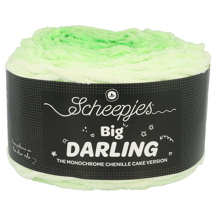 NEW!! Scheepjes Big Darling Monochrome Cake - Chenille Yarn - 407 Froggy - ARRIVES TUES 1 SEPT