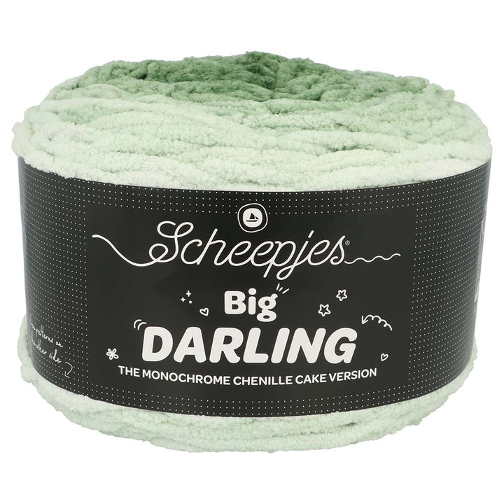 NEW!! Scheepjes Big Darling Monochrome Cake - Chenille Yarn - 420 Pickle