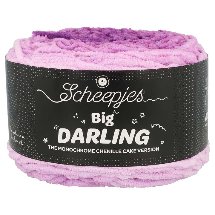 NEW!! Scheepjes Big Darling Monochrome Cake - Chenille Yarn - 422 Eggplant