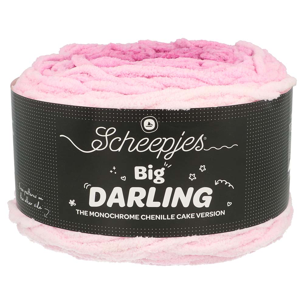 NEW!! Scheepjes Big Darling Monochrome Cake - Chenille Yarn - 434 Unicorn