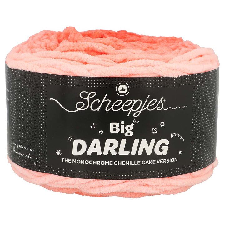 NEW!! Scheepjes Big Darling Monochrome Cake - Chenille Yarn - 438 Minneola