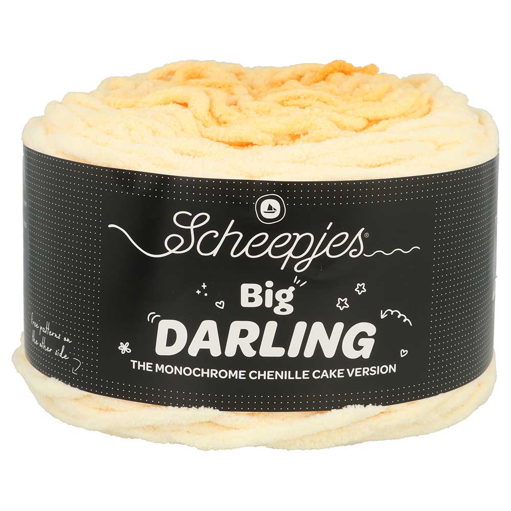 NEW!! Scheepjes Big Darling Monochrome Cake - Chenille Yarn - 439 Pumpkin