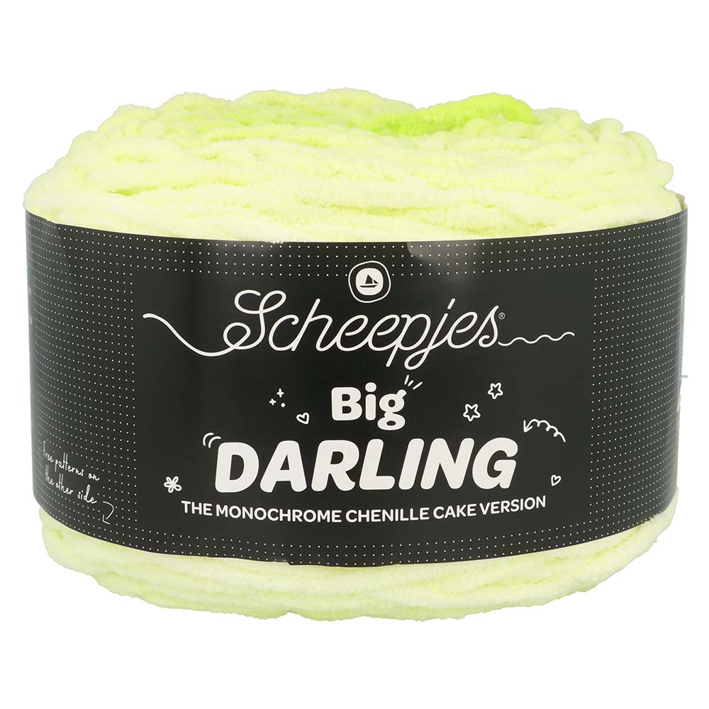 NEW!! Scheepjes Big Darling Monochrome Cake - Chenille Yarn - 440 Gecko