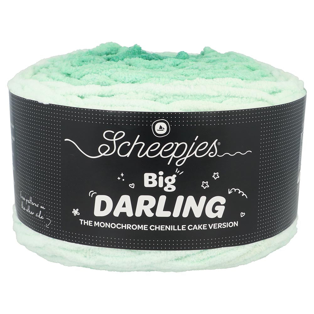 NEW!! Scheepjes Big Darling Monochrome Cake - Chenille Yarn - 441 Turtle