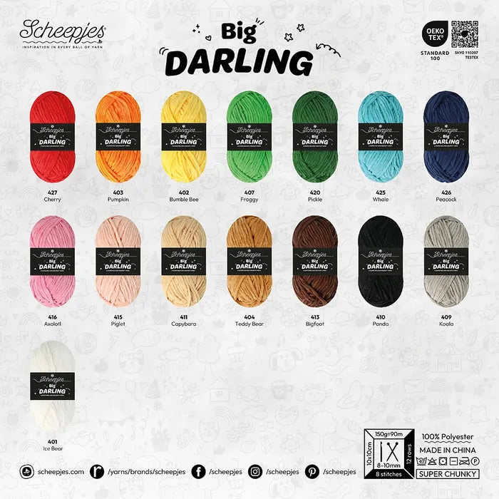 NEW!! Scheepjes Big Darling 150gm - Bumble Bee 402
