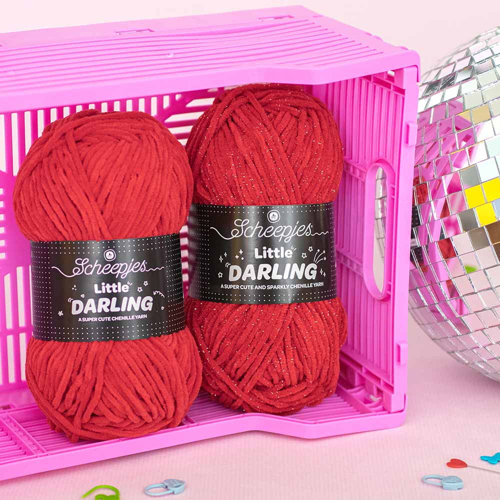 NEW!! Scheepjes Little Darling Sparkle - Chenille Yarn - 401S Ice Bear Sparkle