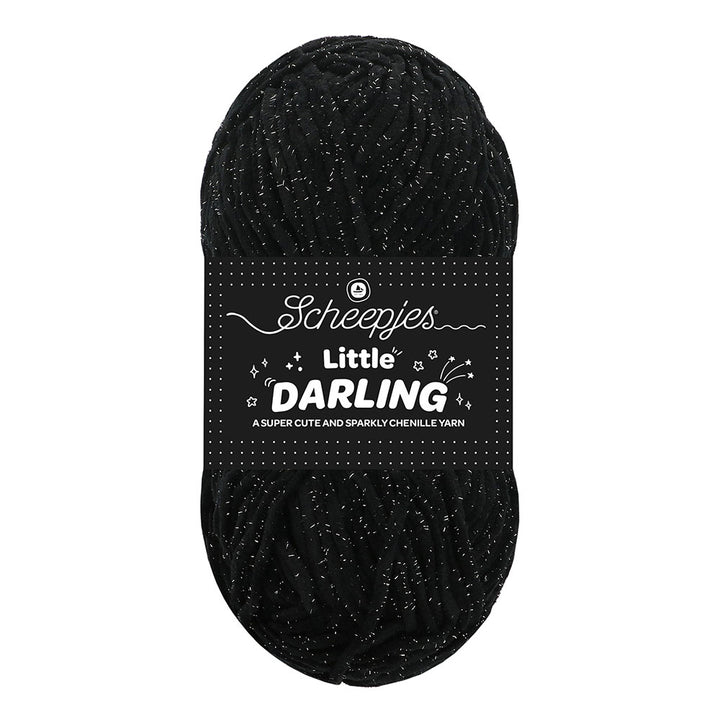 NEW!! Scheepjes Little Darling Sparkle - Chenille Yarn - 410S Panda Sparkle