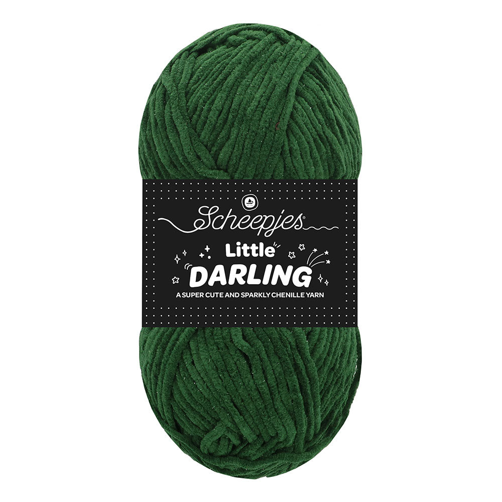 NEW!! Scheepjes Little Darling Sparkle - Chenille Yarn - 420S Pickle Sparkle