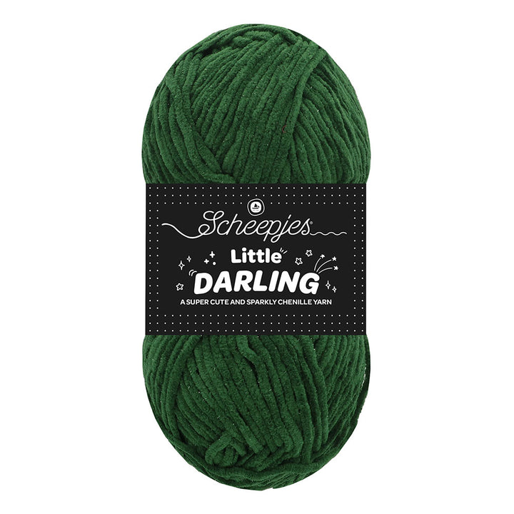 NEW!! Scheepjes Little Darling Sparkle - Chenille Yarn - 420S Pickle Sparkle
