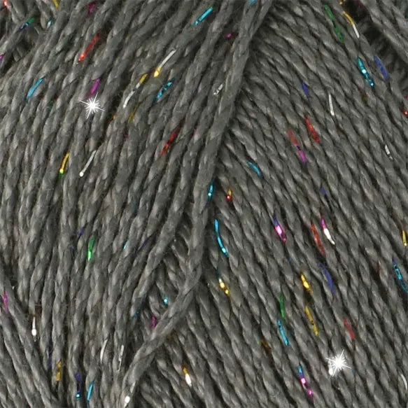 NEW!! Scheepjes Catona Shine 242-R Metal Grey - Rainbow
