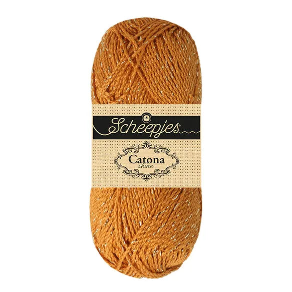 NEW!! Scheepjes Catona Shine 383-G Ginger Gold - Gold