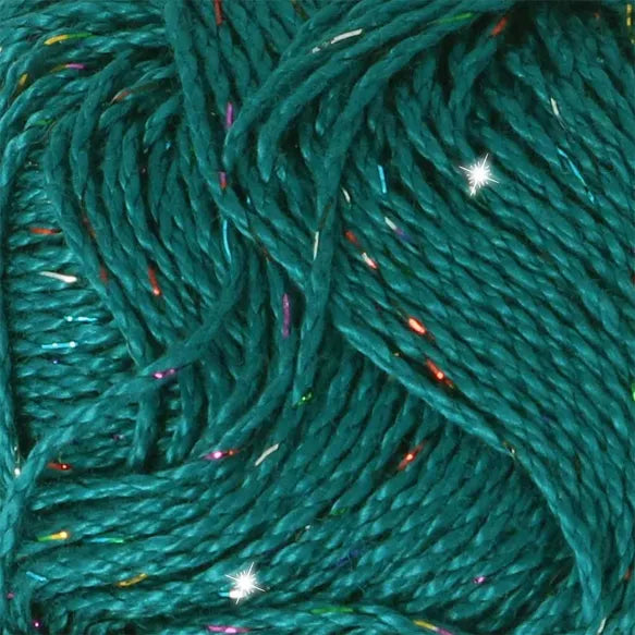 NEW!! Scheepjes Catona Shine 401-R Dark Teal - Rainbow