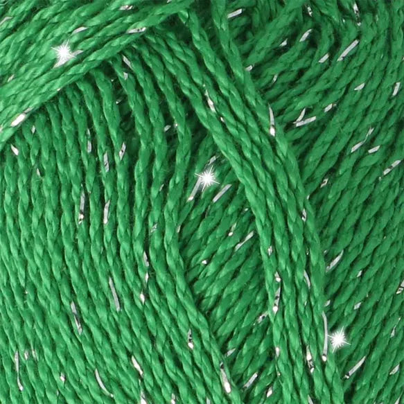 NEW!! Scheepjes Catona Shine 1x50g - 515-S Emerald - Silver