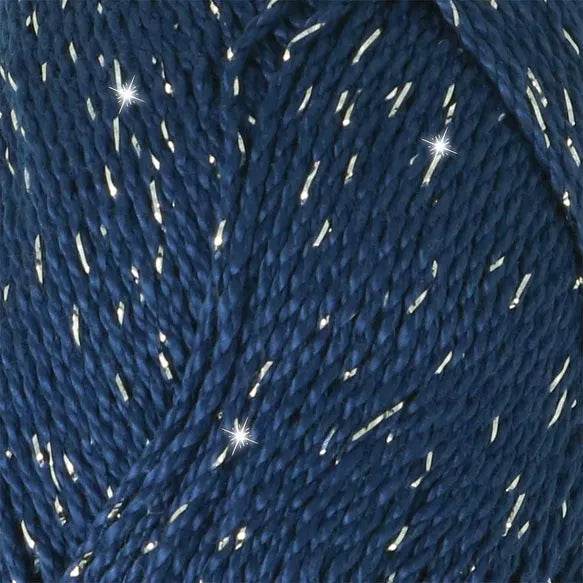 NEW!! Scheepjes Catona Shine 1x50g - 527-S Midnight - Silver