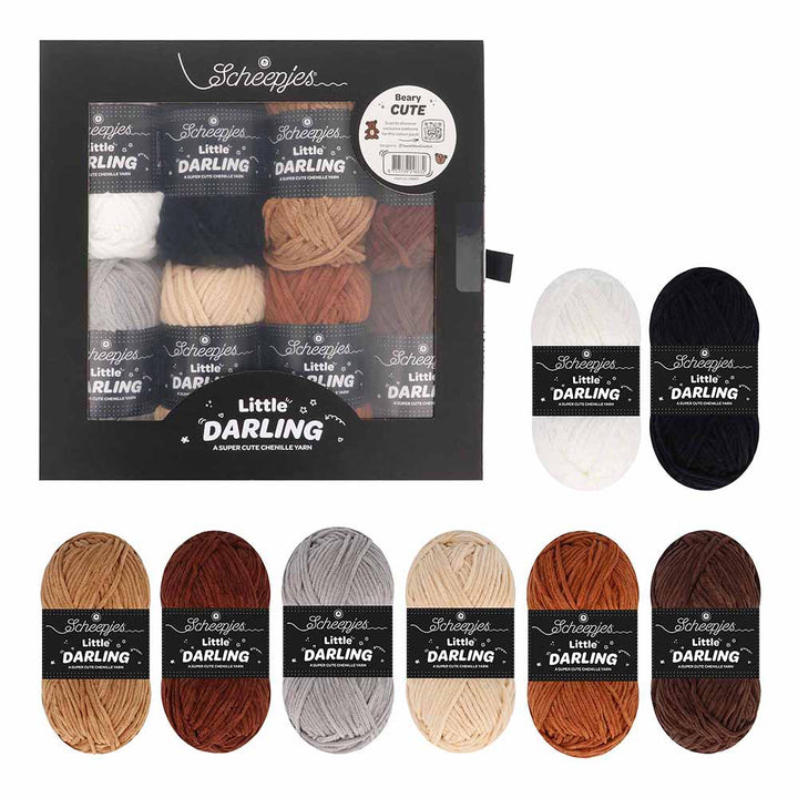 NEW!! Scheepjes Little Darling Colour Packs Mini 25gm Balls - Beary Cute
