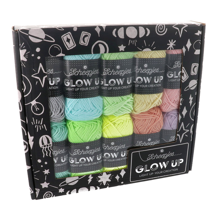 NEW!! Scheepjes Glow Up Assortment Pack 10 x 25gm - AVAILABLE NOW