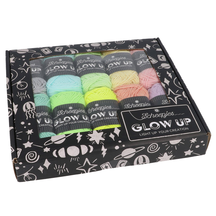 NEW!! Scheepjes Glow Up Assortment Pack 10 x 25gm - AVAILABLE NOW