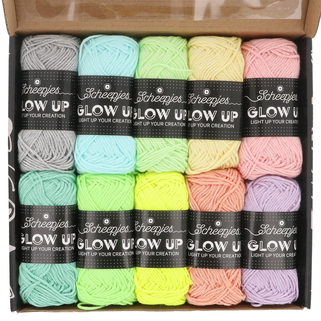 NEW!! Scheepjes Glow Up Assortment Pack 10 x 25gm - AVAILABLE NOW