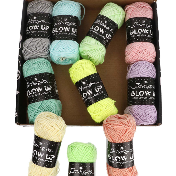 NEW!! Scheepjes Glow Up Assortment Pack 10 x 25gm - AVAILABLE NOW