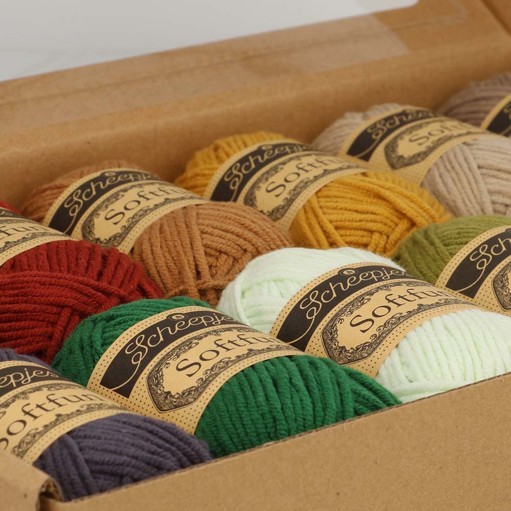 Scheepjes Softfun Mini Colour Pack 12 x 20gm balls - AUTUMN WALK -  ETA 10 - 12 September