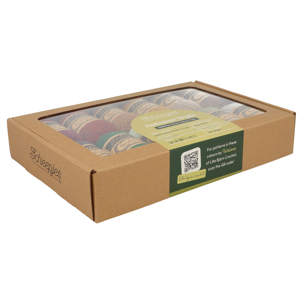 Scheepjes Softfun Mini Colour Pack 12 x 20gm balls - AUTUMN WALK -  ETA 10 - 12 September