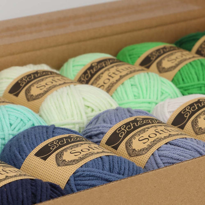 Scheepjes Softfun Mini Colour Pack 12 x 20gm balls - OCEAN BREEZE