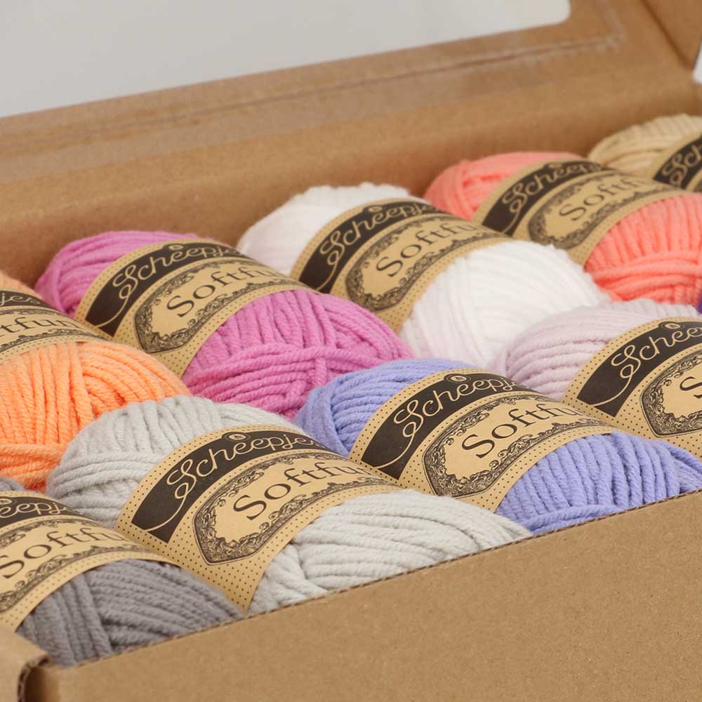 Scheepjes Softfun Mini Colour Pack 12 x 20gm balls - SPRING BLOSSOM