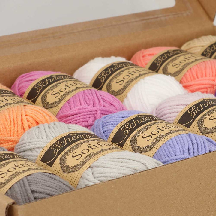 Scheepjes Softfun Mini Colour Pack 12 x 20gm balls - SPRING BLOSSOM