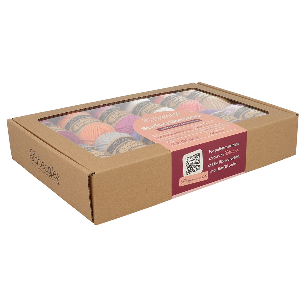 Scheepjes Softfun Mini Colour Pack 12 x 20gm balls - SPRING BLOSSOM