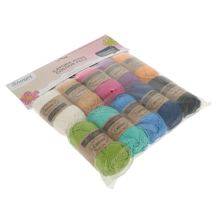 NEW!! Scheepjes Catona Colour Pack - TROPICAL COCKTAIL - Preorder ETA 22 - 28 August