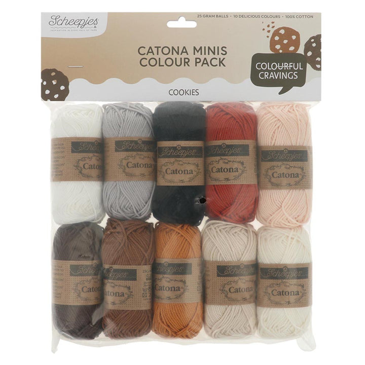 NEW!! Scheepjes Catona Colour Pack - COOKIES - Preorder ETA 22 - 28 August