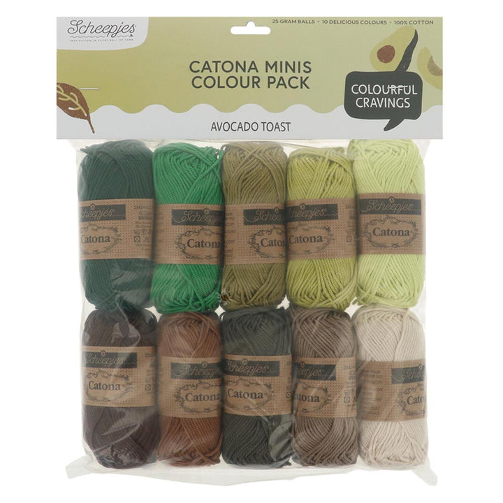 NEW!! Scheepjes Catona Colour Pack - AVACADO TOAST - Preorder ETA 22 - 28 August