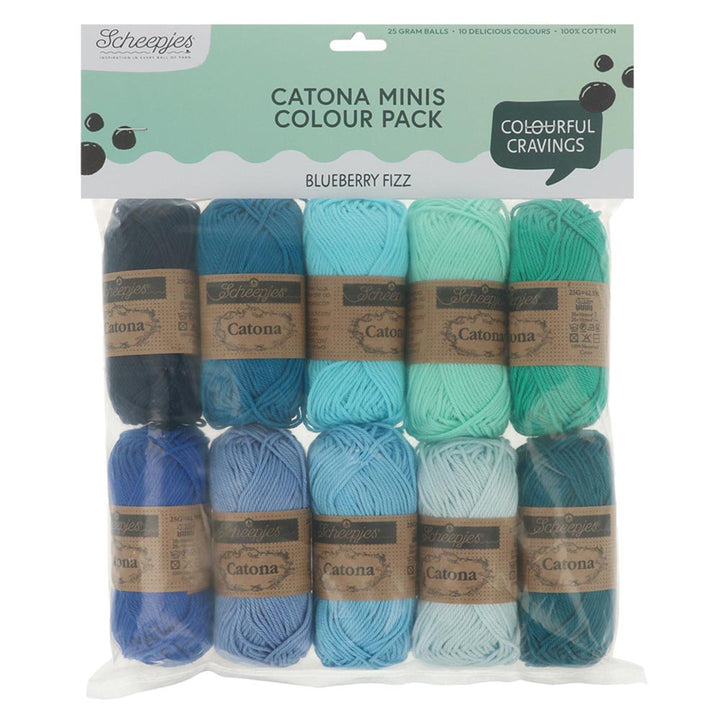 NEW!! Scheepjes Catona Colour Pack - BLUEBERRY FIZZ - Preorder ETA 22 - 28 August