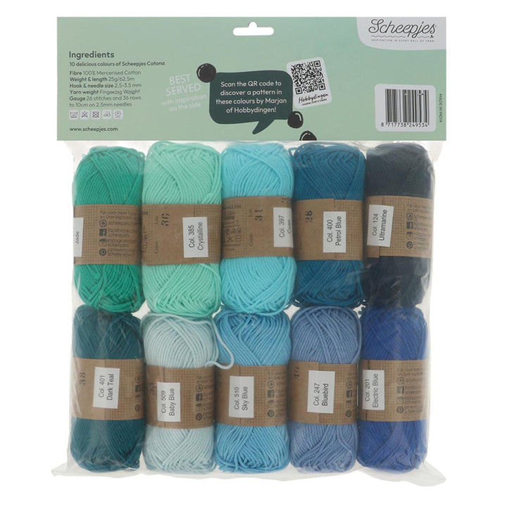 NEW!! Scheepjes Catona Colour Pack - BLUEBERRY FIZZ - Preorder ETA 22 - 28 August