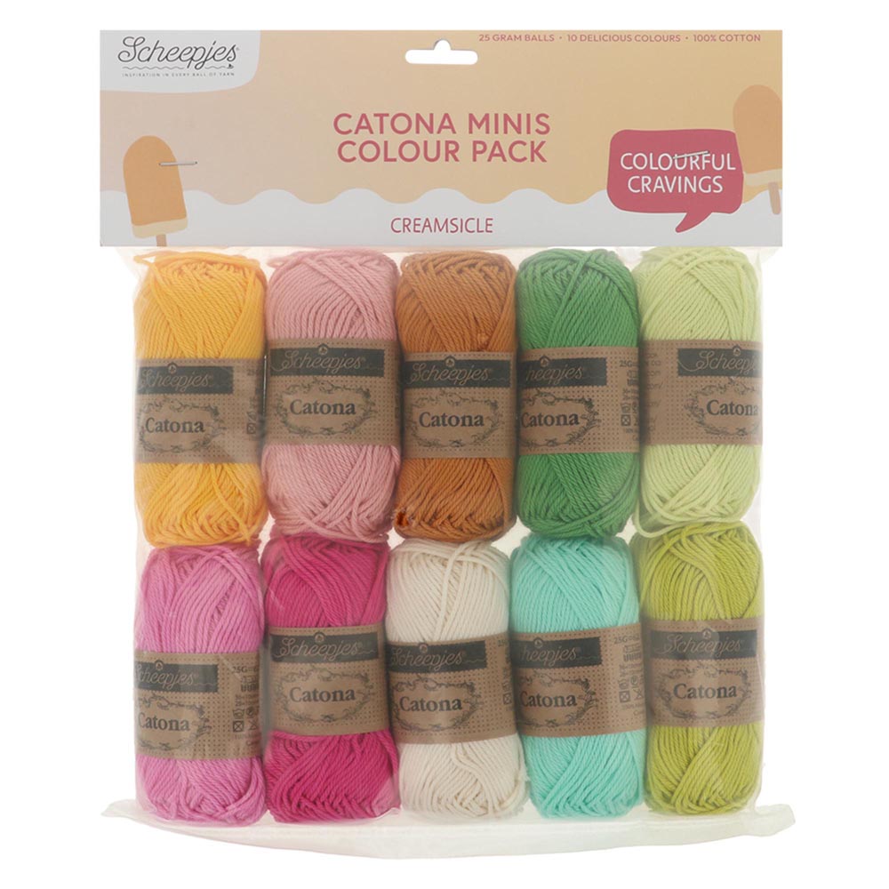 NEW!! Scheepjes Catona Colour Pack - CREAMSICLE - Preorder ETA 22 - 28 August