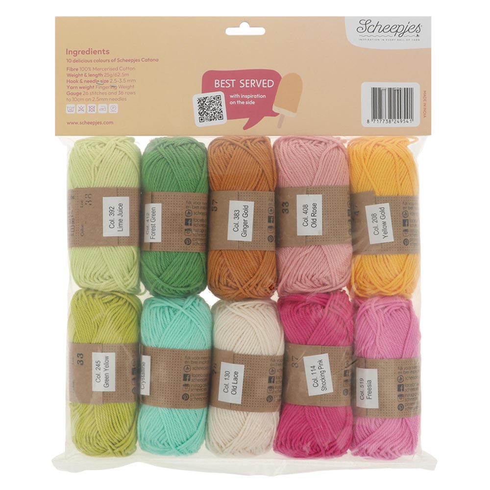 NEW!! Scheepjes Catona Colour Pack - CREAMSICLE - Preorder ETA 22 - 28 August