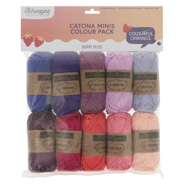 NEW!! Scheepjes Catona Colour Pack - BERRY BLISS - Preorder ETA 22 - 28 August