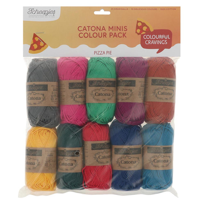NEW!! Scheepjes Catona Colour Pack - PIZZA PIE - Preorder ETA 22 - 28 August