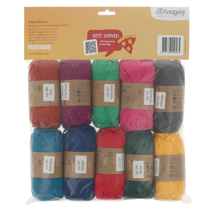 NEW!! Scheepjes Catona Colour Pack - PIZZA PIE - Preorder ETA 22 - 28 August