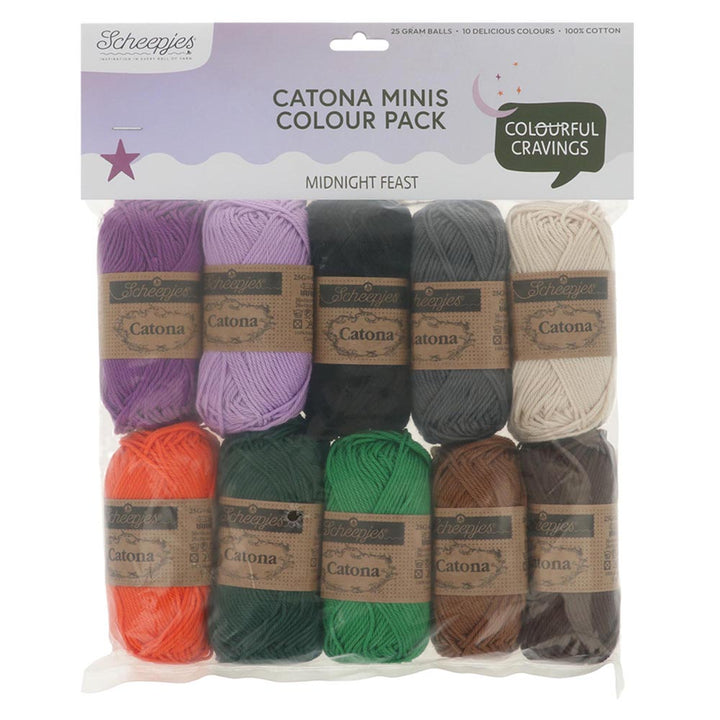 NEW!! Scheepjes Catona Colour Pack - MIDNIGHT FEAST - Preorder ETA 22 - 28 August