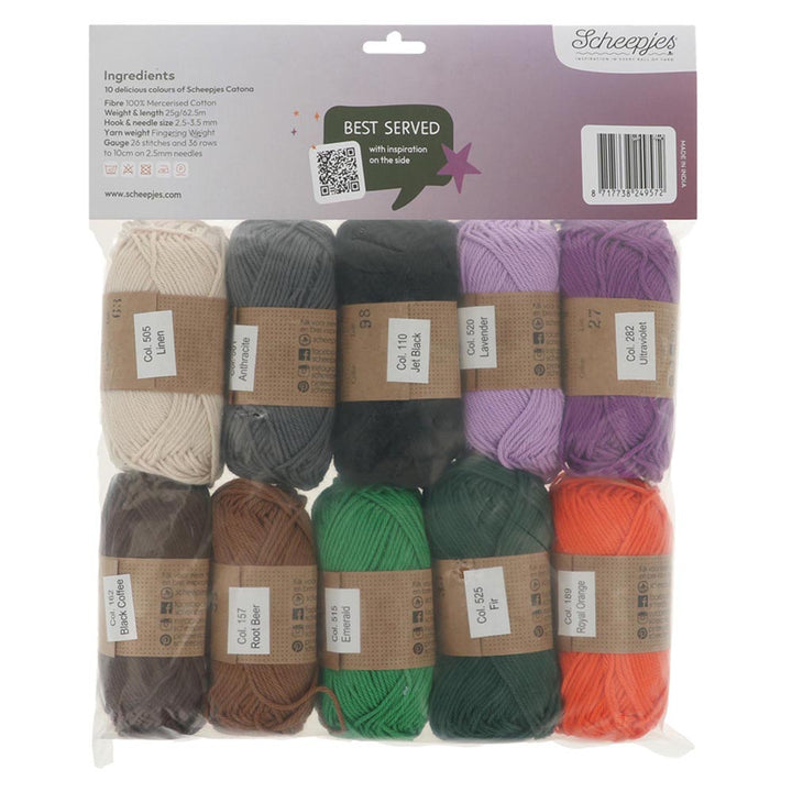 NEW!! Scheepjes Catona Colour Pack - MIDNIGHT FEAST - Preorder ETA 22 - 28 August